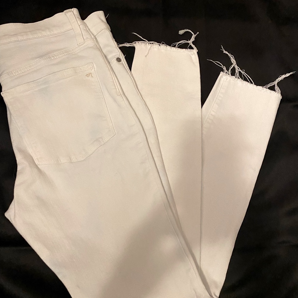 Madewell jeans cloud white, size 30 mid rise skinny